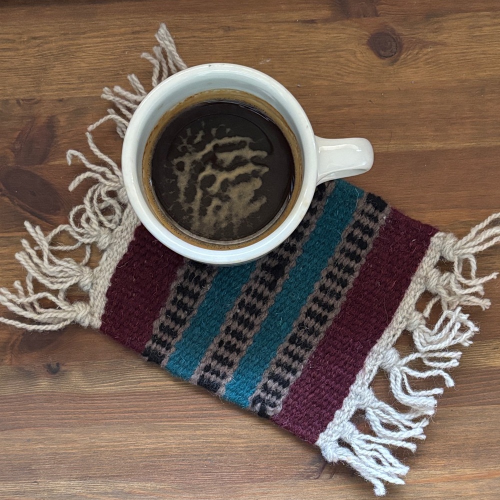 Set of 6 handmade wool mug rugs coasters southwestern Pendleton